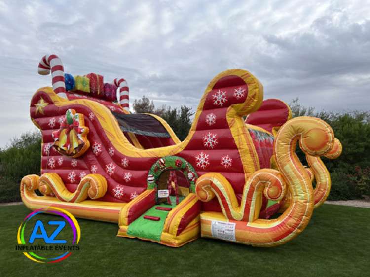 Santa Sleigh Christmas Slide