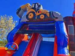 Construction Double Slide Bounce House Combo