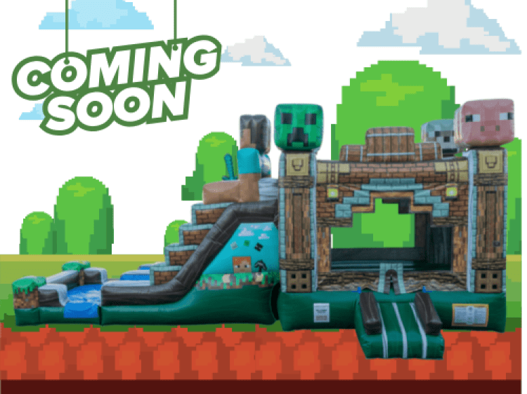 Pixel Adventure Double Slide Bounce House Combo