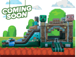Pixel Adventure Double Slide Bounce House Combo