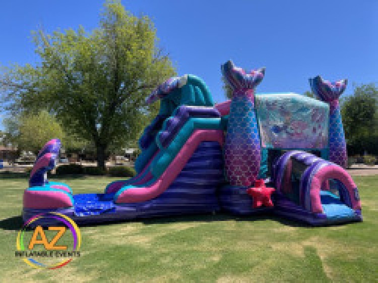 Mermaid Double Slide Bounce House Combo