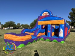 Tropical Rush Obstacle Course Water Slide