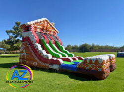 Gingerbread20Christmas20Double20Lane20Inflatable20Slide20Ren 3