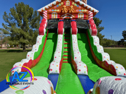 Gingerbread20Christmas20Double20Lane20Inflatable20Slide20Ren 5